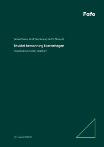 Utvidet bemanning i barnehagen: overskudd av krefter i banken?