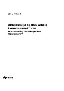 Arbeidsmiljø og HMS-arbeid i kommunesektoren