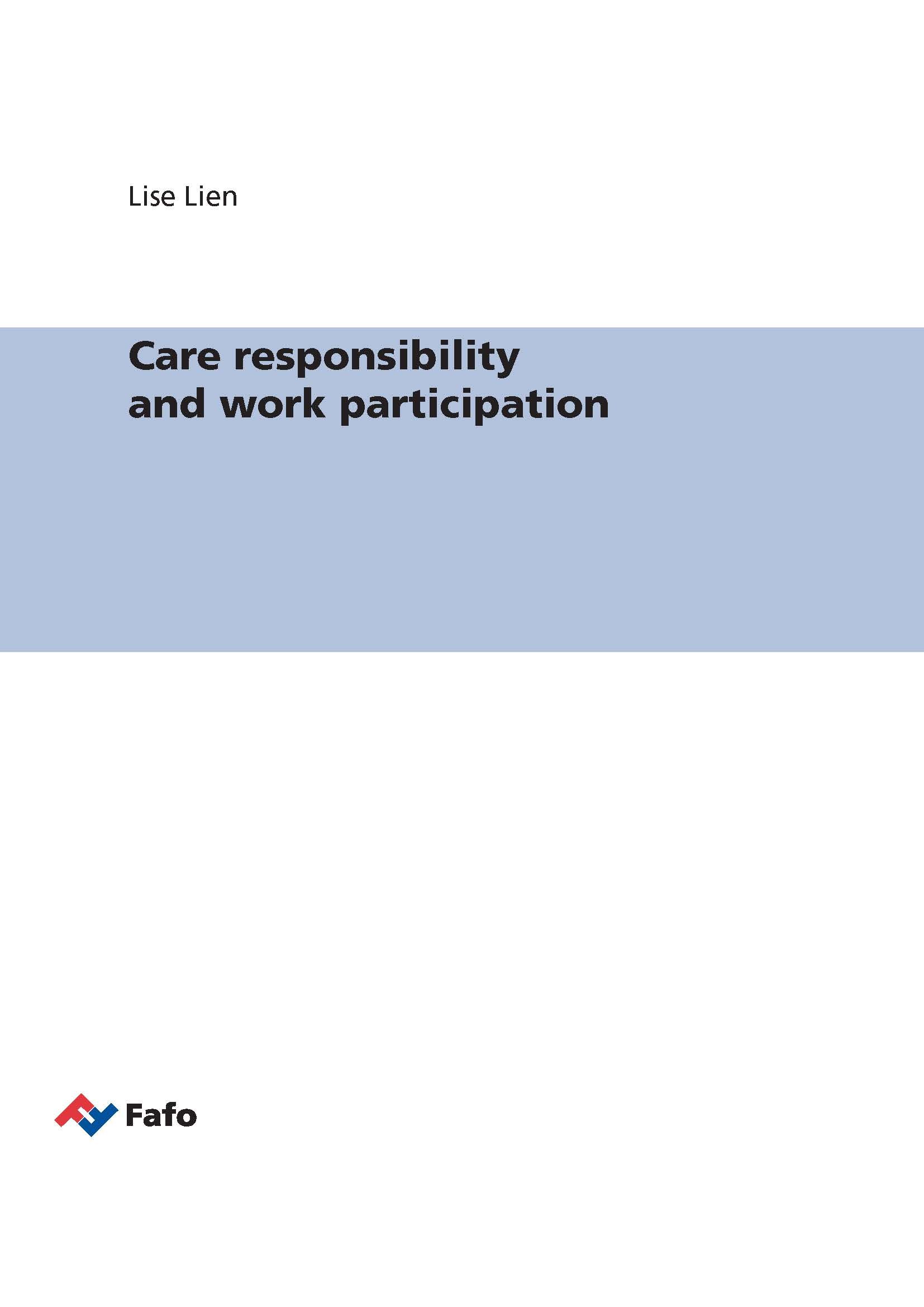 Care responsibility and work participation