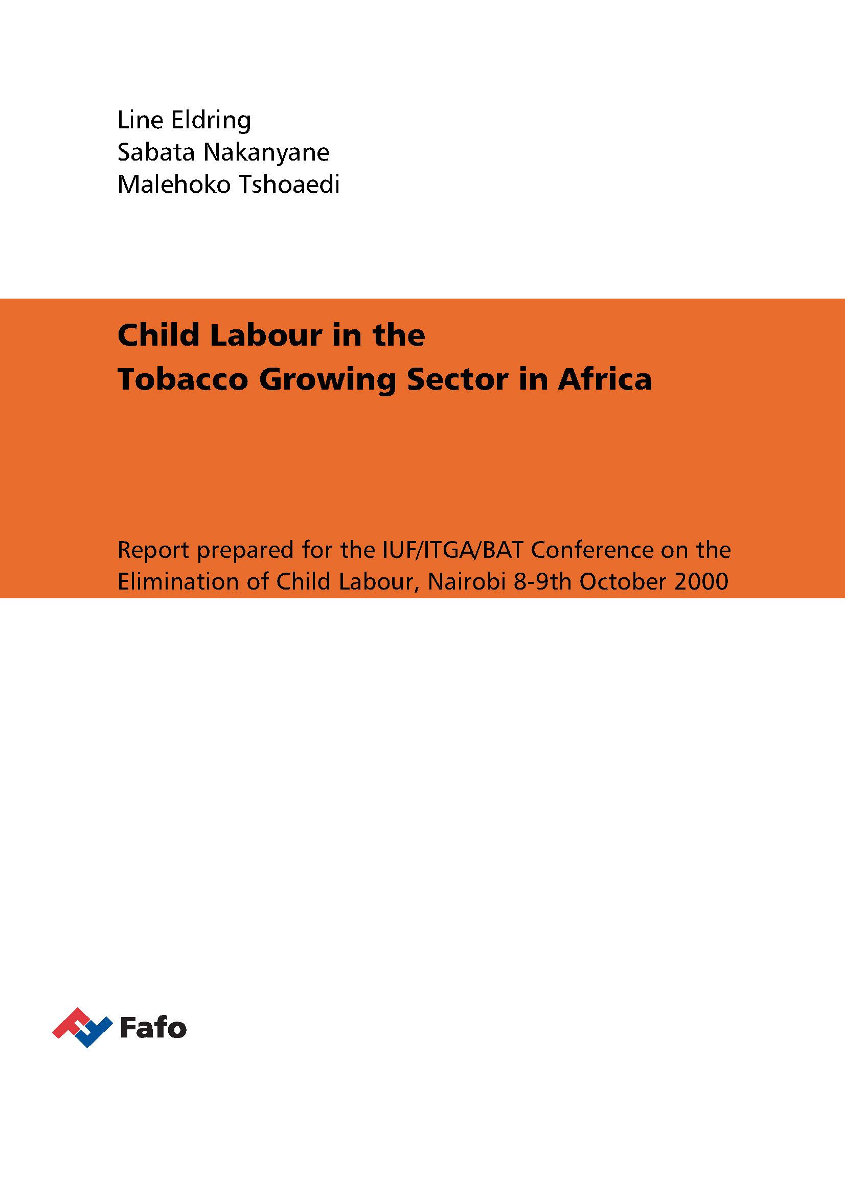 Child Labour in the Tobacco Growing Sector in Africa