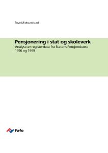 Pensjonering i stat og skoleverk