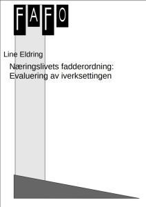 Næringslivets fadderordning: Evaluering av iverksettelsen
