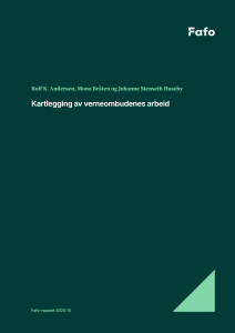Kartlegging av verneombudenes arbeid