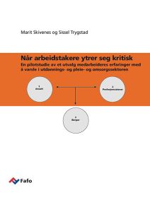 Når arbeidstakere ytrer seg kritisk