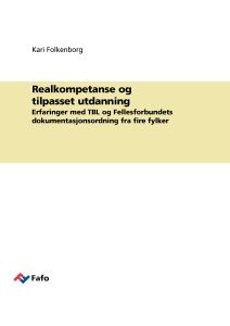 Realkompetanse og tilpasset utdanning