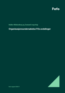 Organisasjonsundersøkelse FOs avdelinger