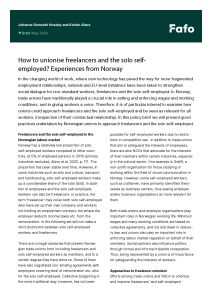 How to unionise freelancers and the solo selfemployed?