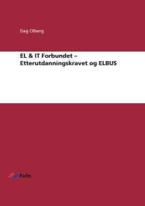 EL & IT Forbundet – Etterutdanningskravet og ELBUS