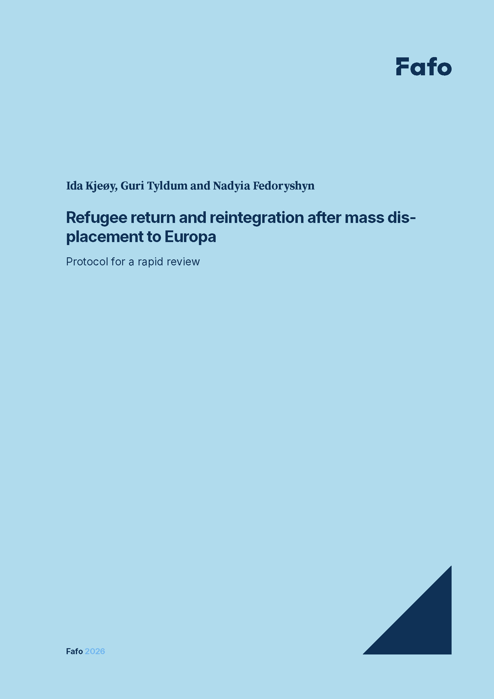 Refugee return and reintegration after mass displacement to Europa